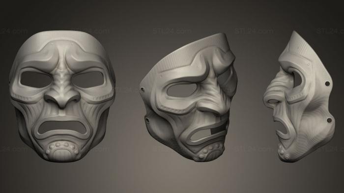 Mask (Samurai mask, MS_0166) 3D models for cnc